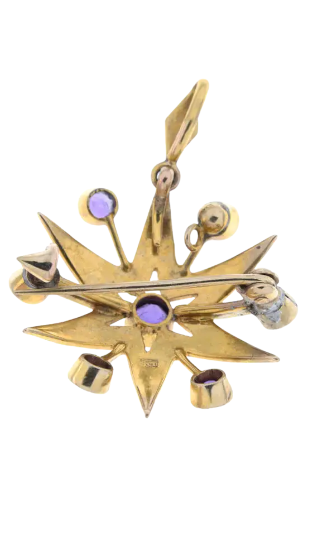 56 Amethyst Pearl Brooch