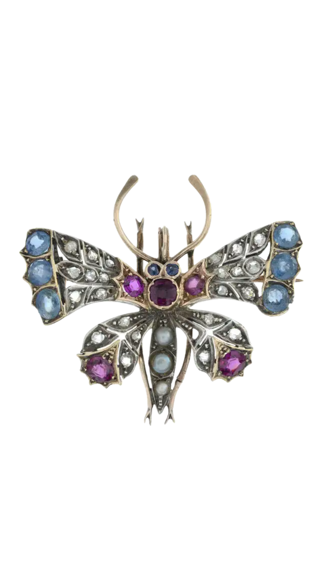 Ruby Butterfly Brooch