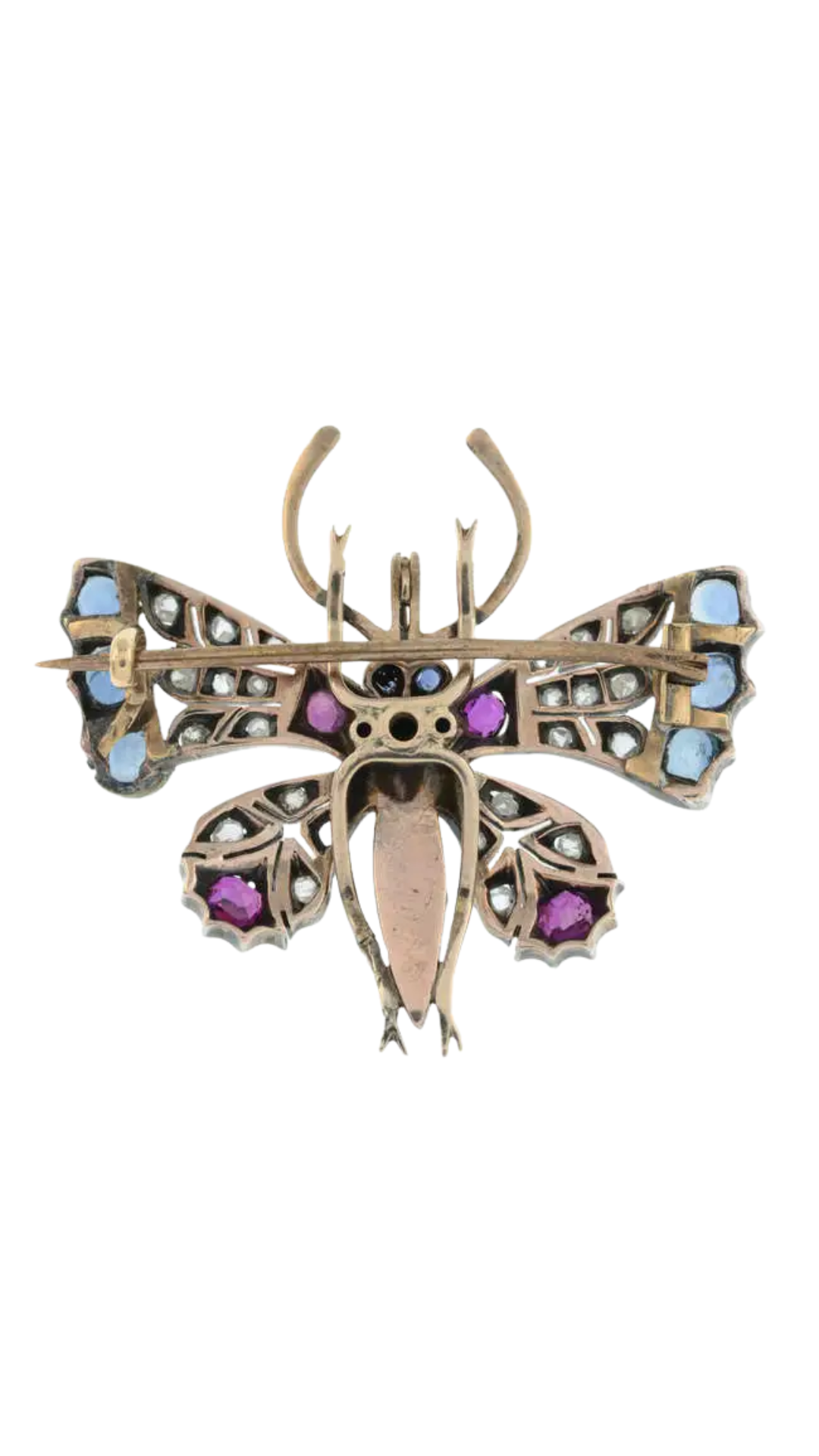 Ruby Butterfly Brooch
