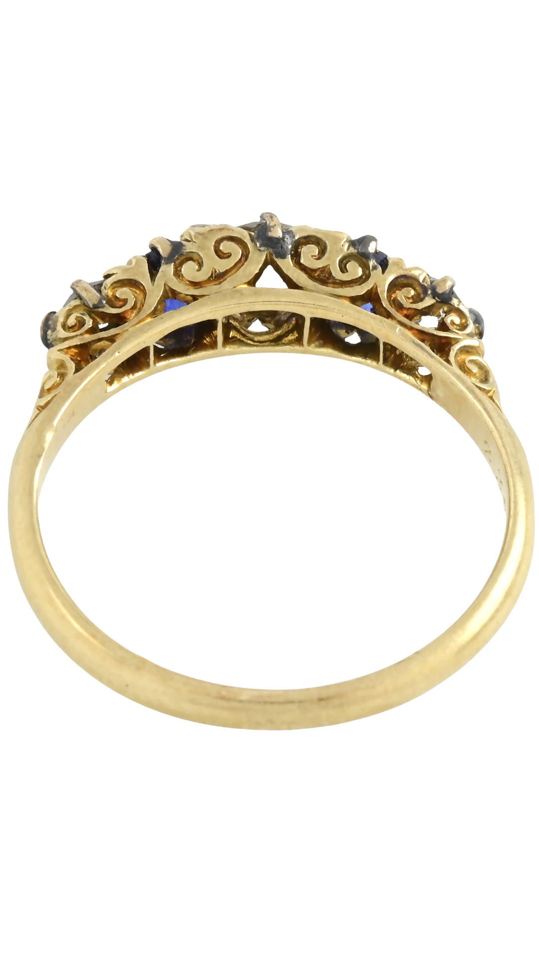 130 Victorian Sapphire Diamond Ring