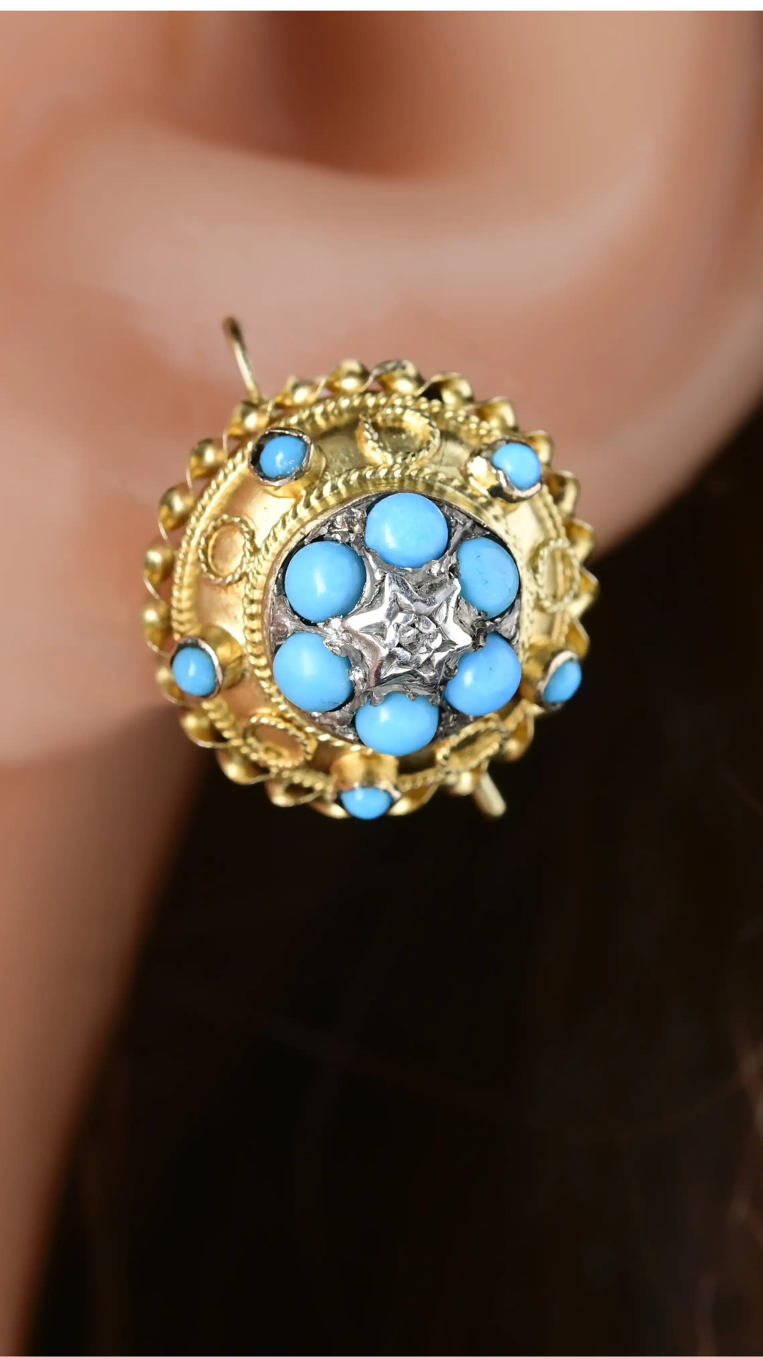 328 Turquoise Diamond Earrings