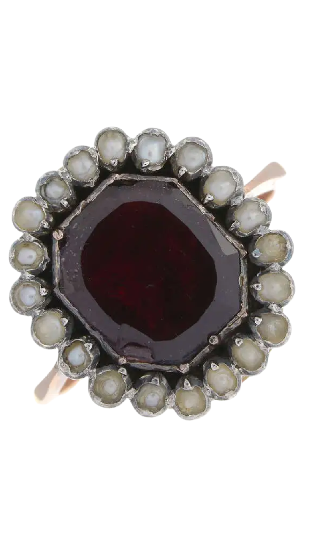 110 Garnet Pearl Ring
