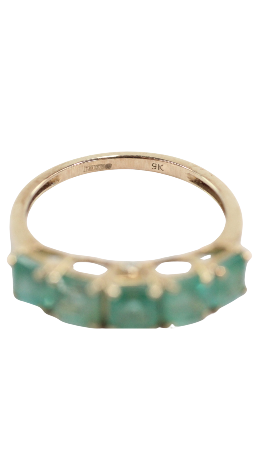 44 Emerald 5-Stone & Diamond Ring