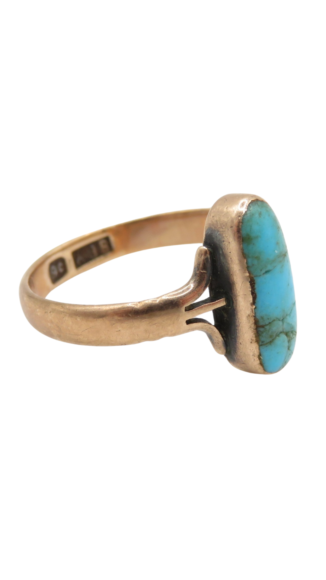 153 Gold Turquoise Dress Ring
