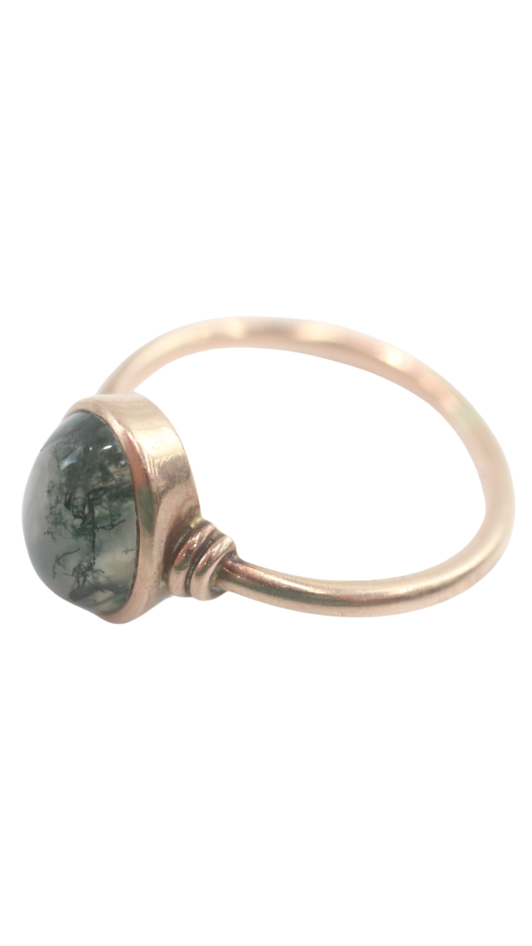 22 Moss Agate Ring