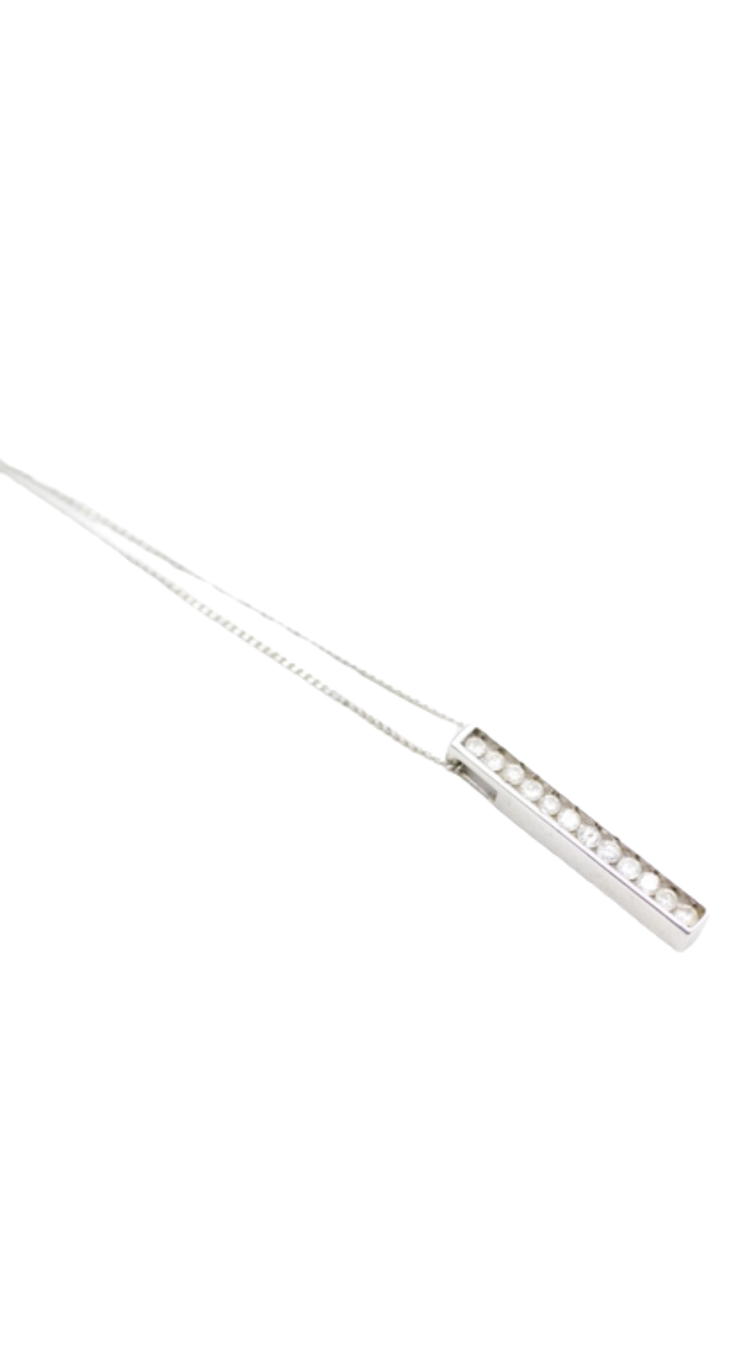 476 Diamond Bar Pendant Necklace