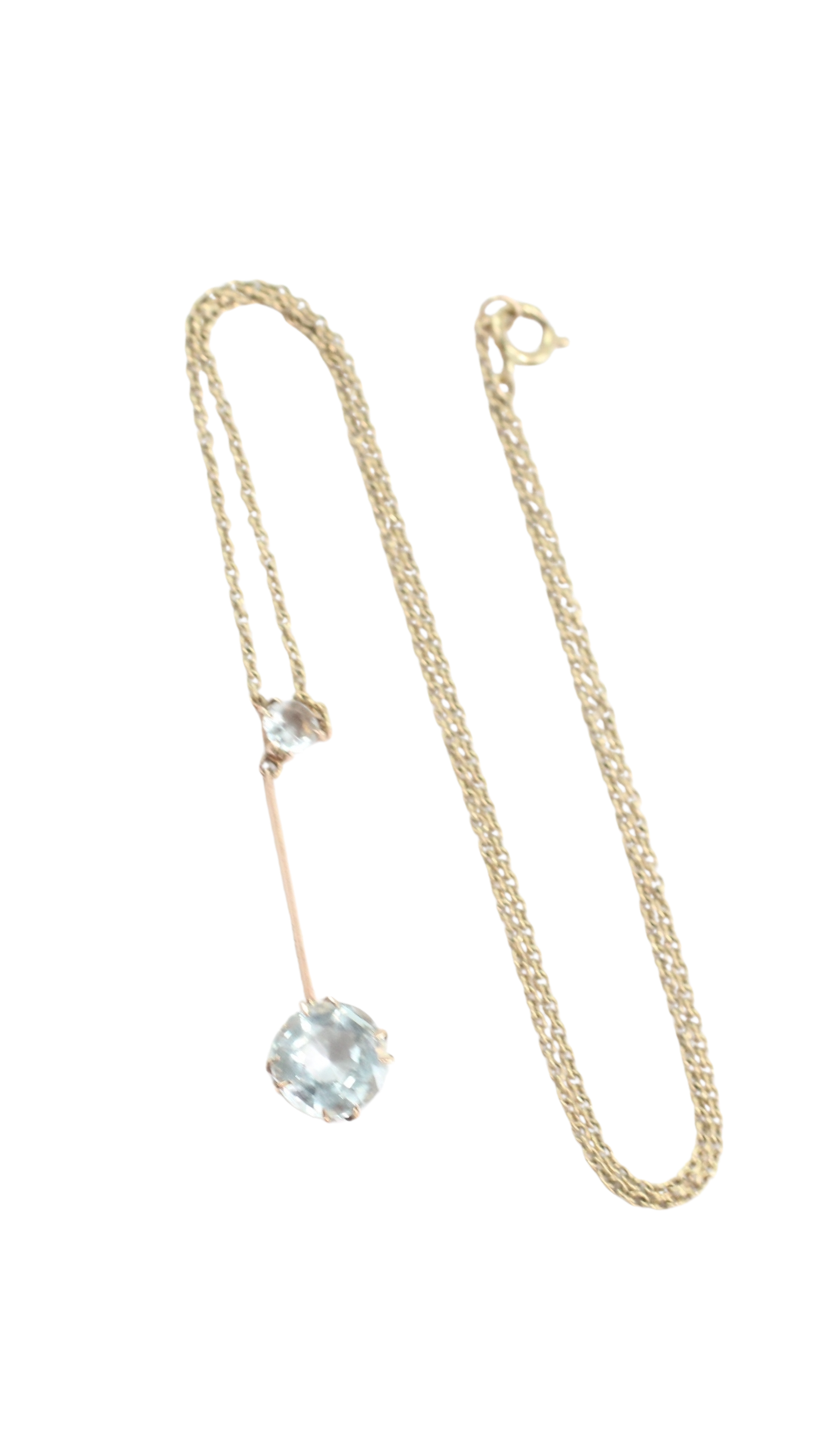 64 Aquamarine Pendant Necklace