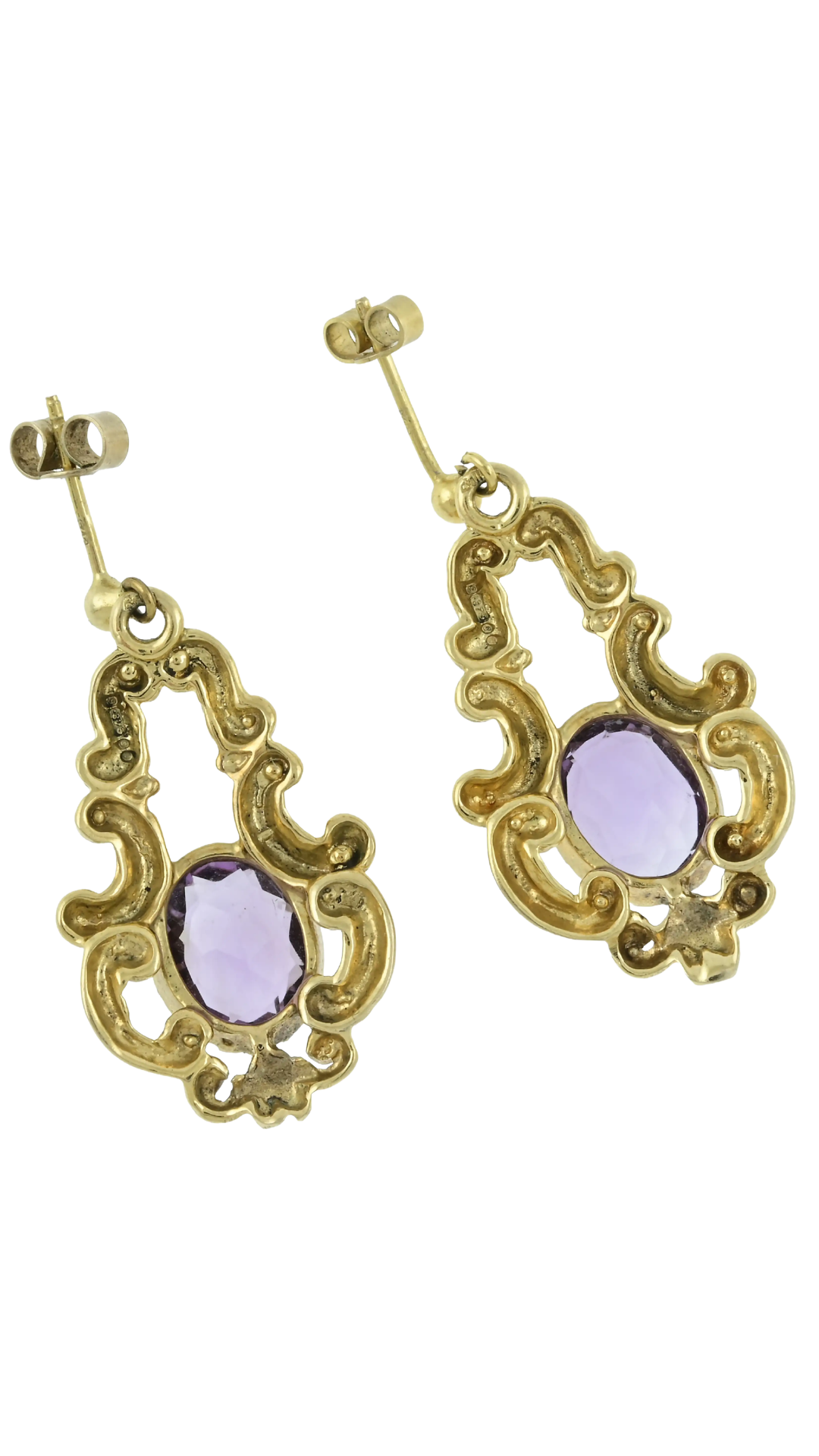 169 Amethyst Drop Earrings