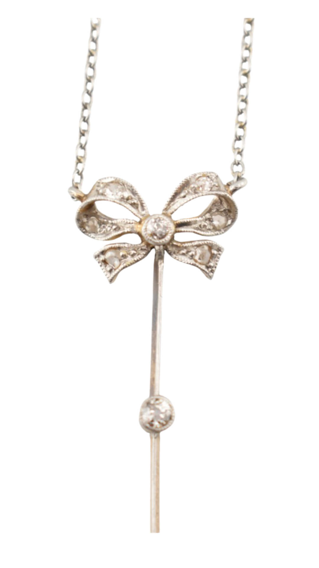 122 Diamond Garnet Teardrop Necklace