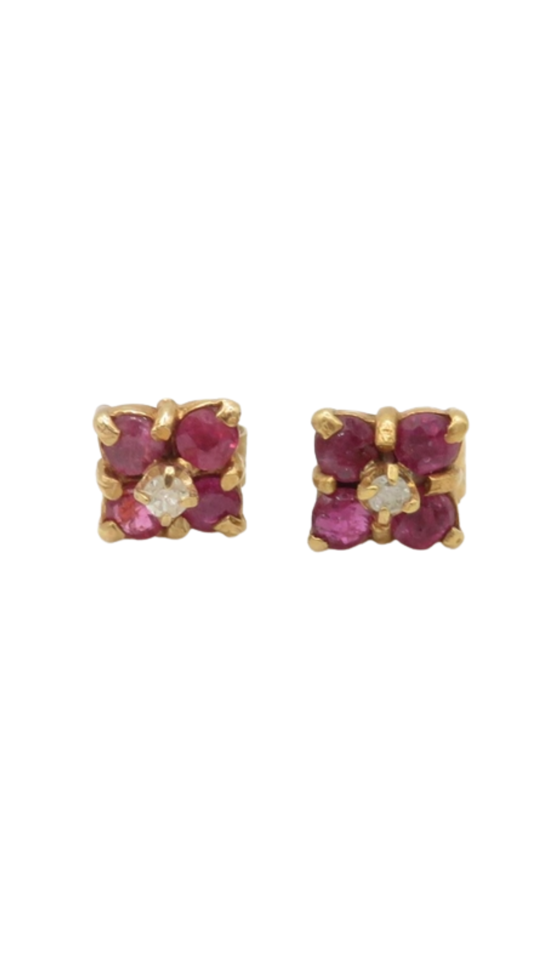 945 Ruby Diamond Earrings