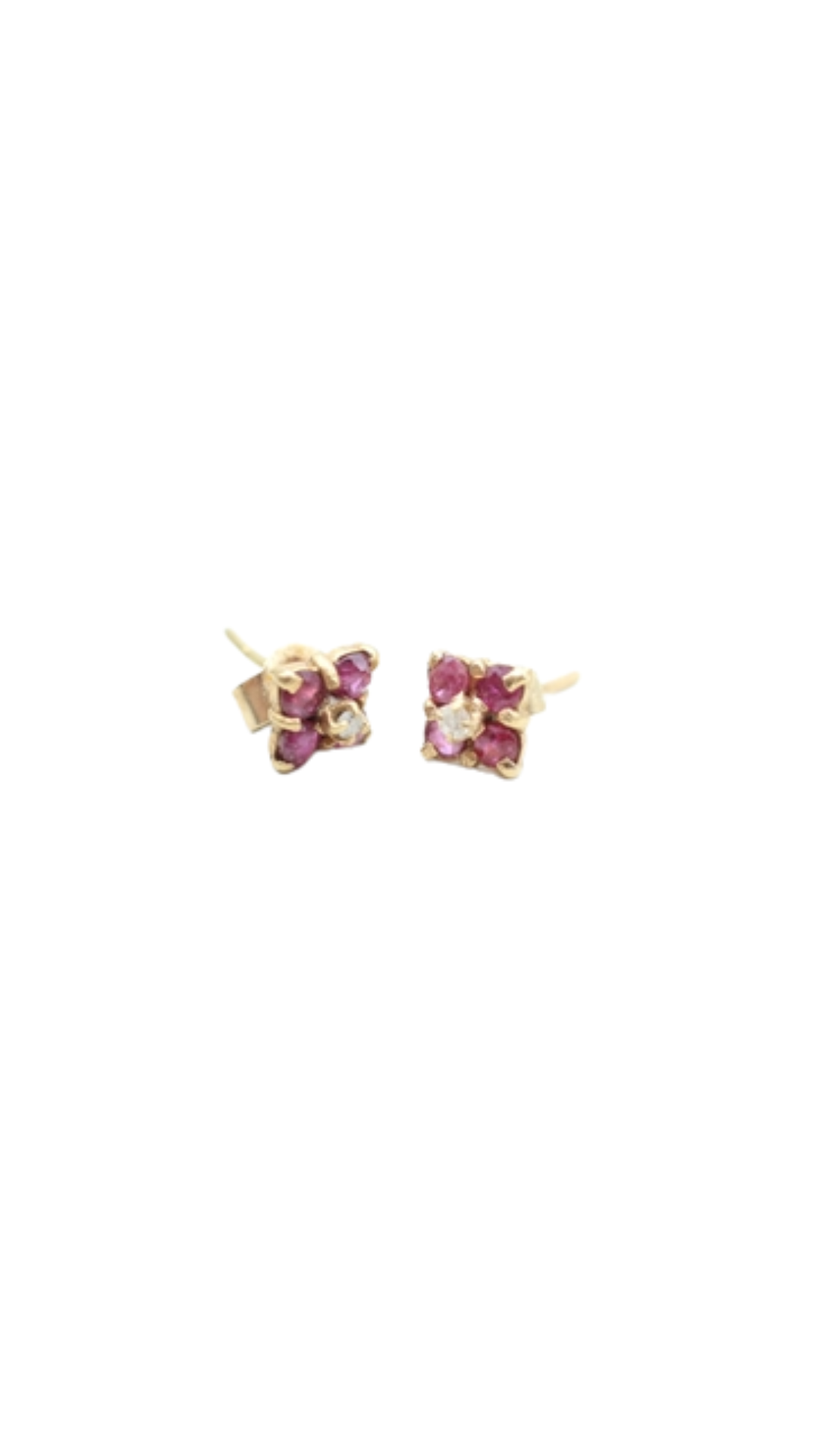 945 Ruby Diamond Earrings
