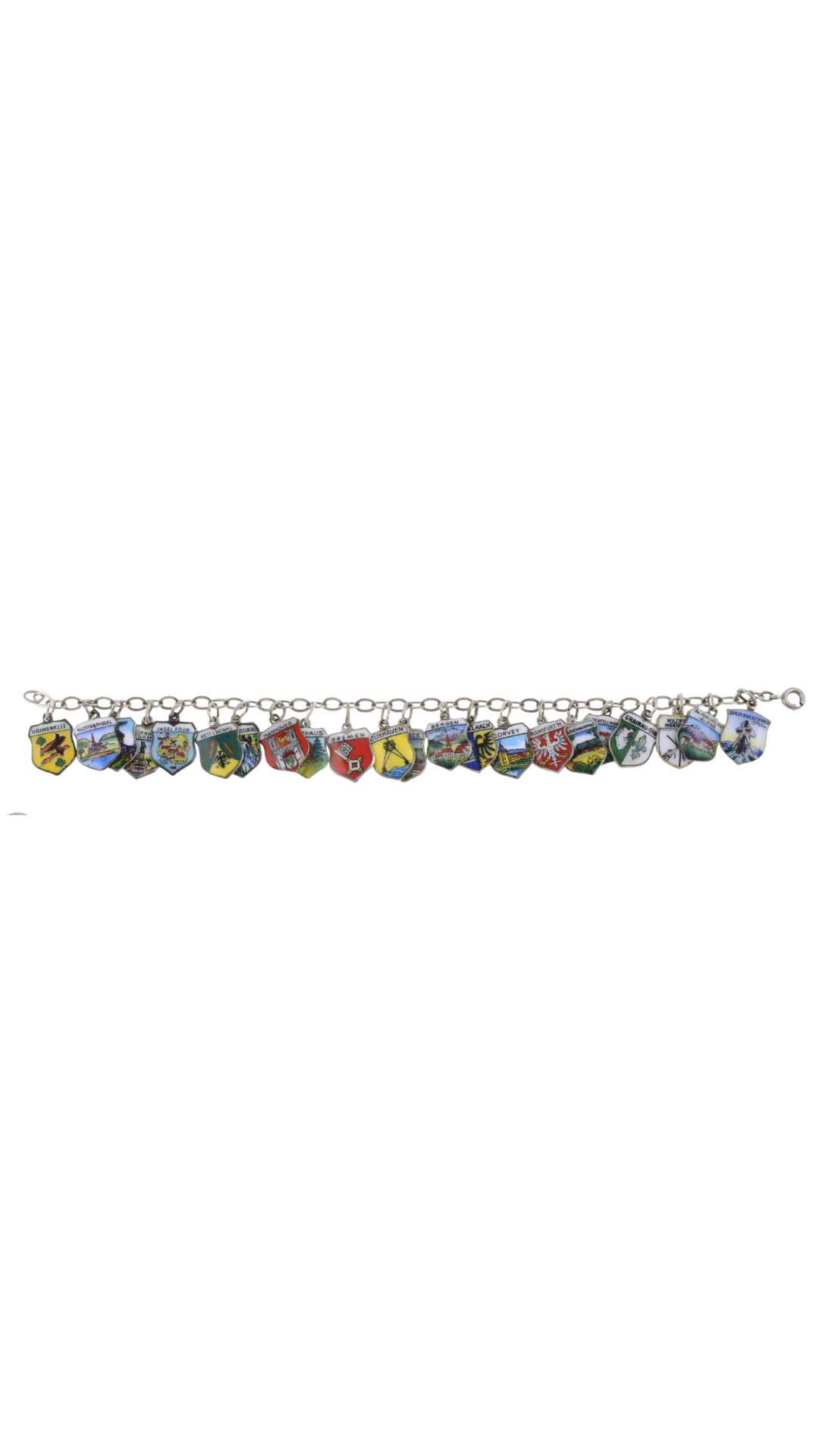 1044 Enamel Travel Shield Charm Bracelets