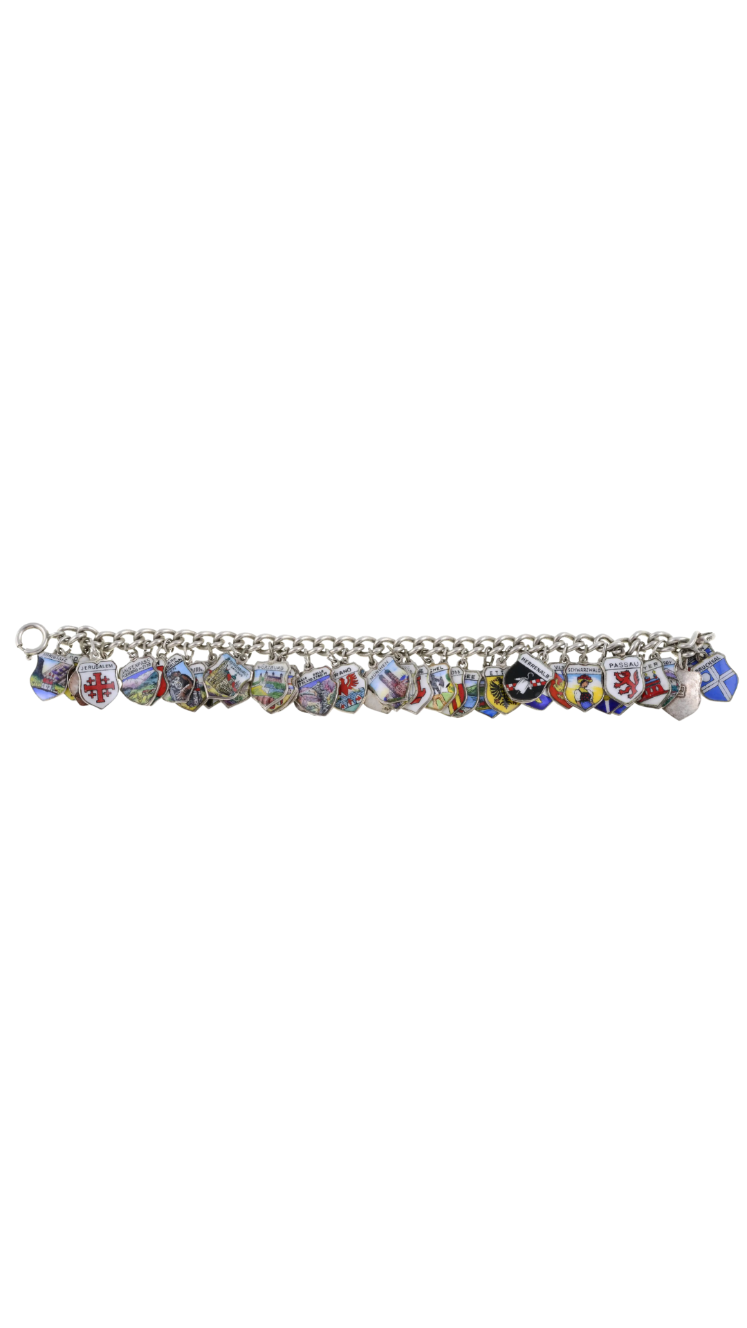 1044 Enamel Travel Shield Charm Bracelets