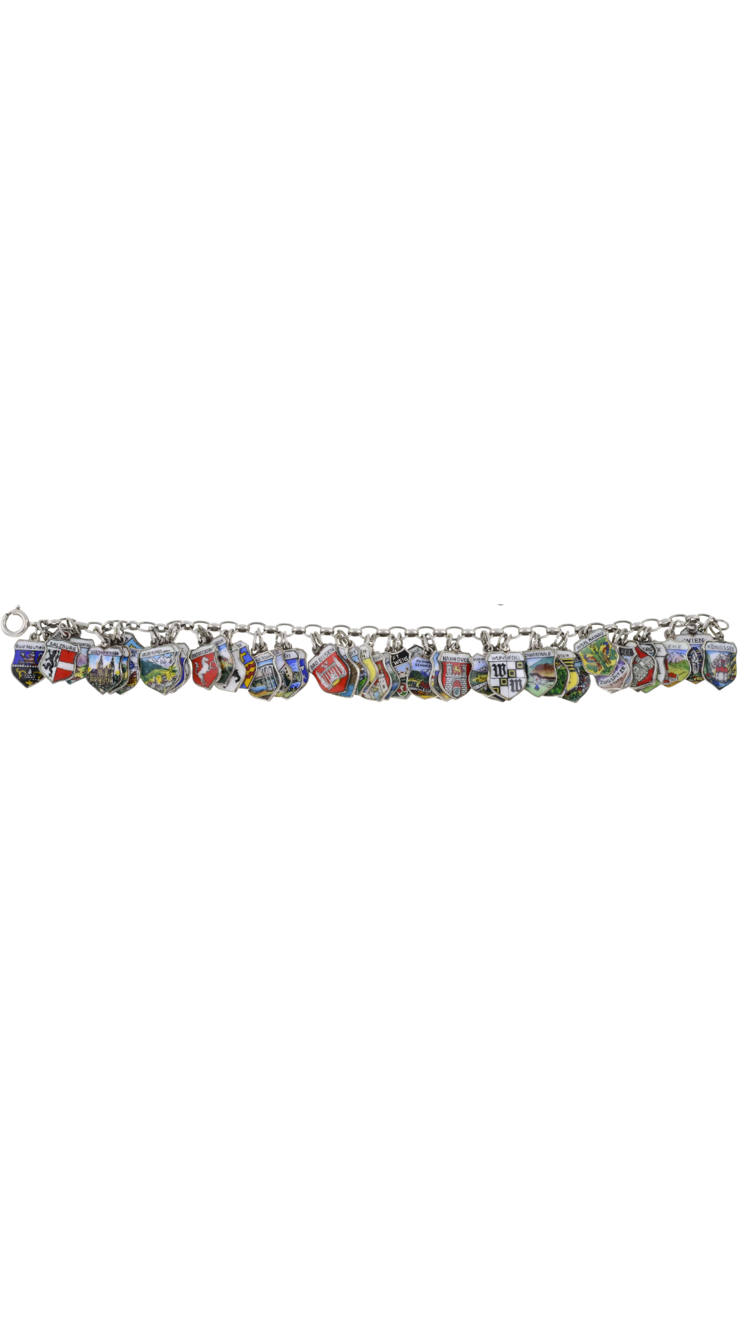 1044 Enamel Travel Shield Charm Bracelets