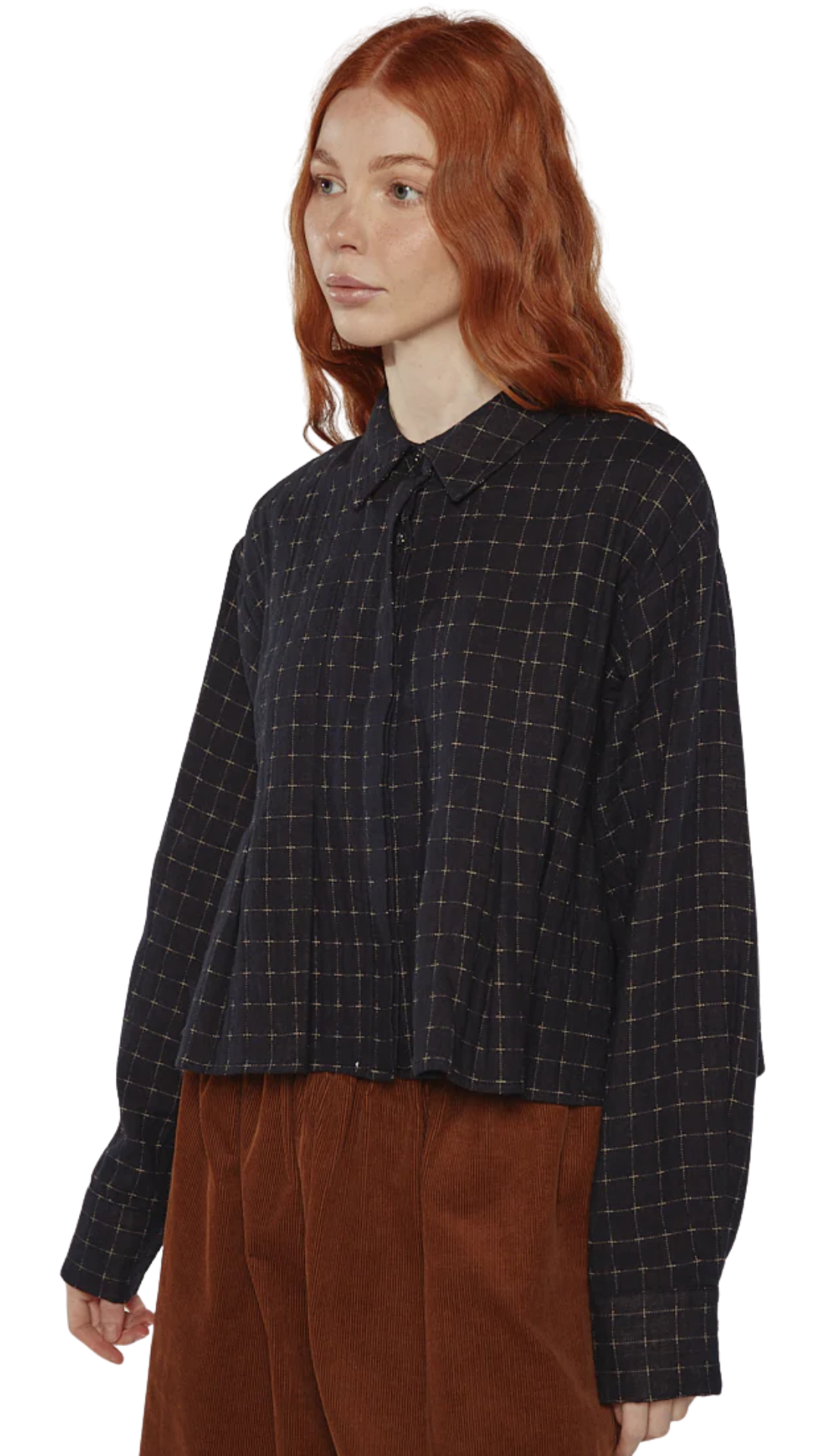 Cotton Pleated Blouse