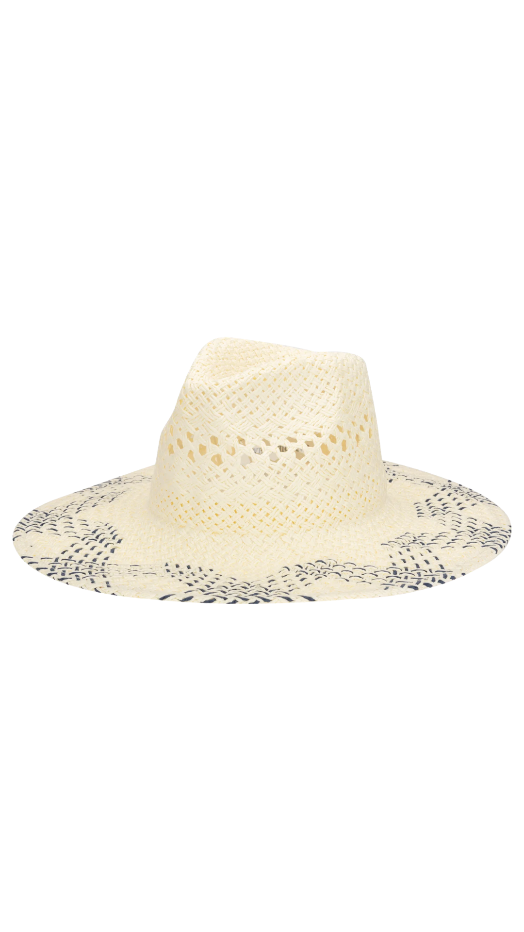 White/Blue Skipper Open Weave Fedora