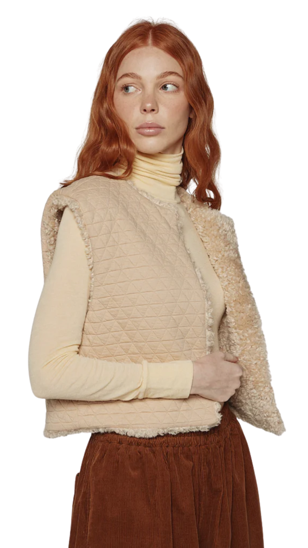 Reversible Fur Short Vest