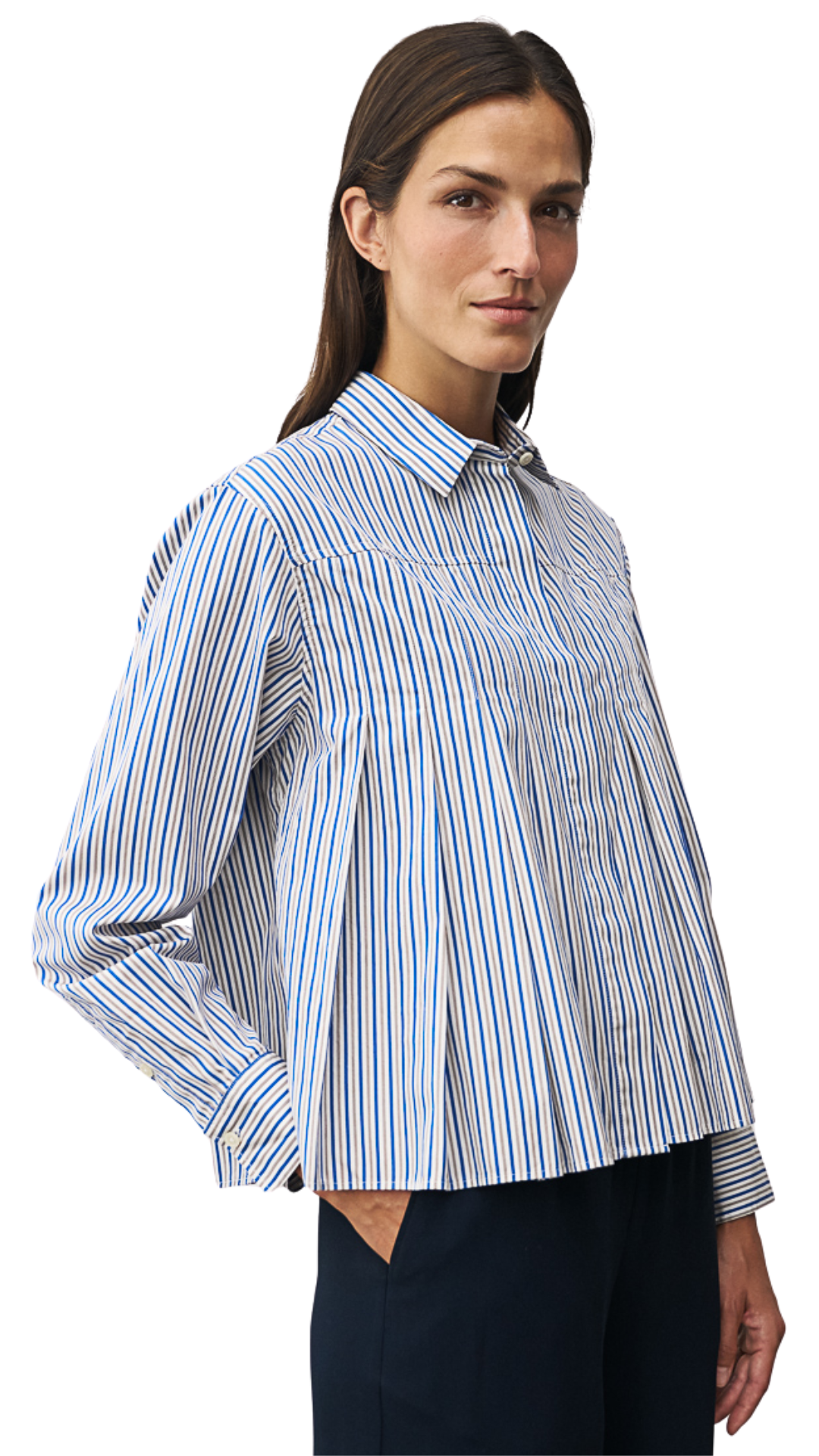 Wanda Blue Stripe Blouse