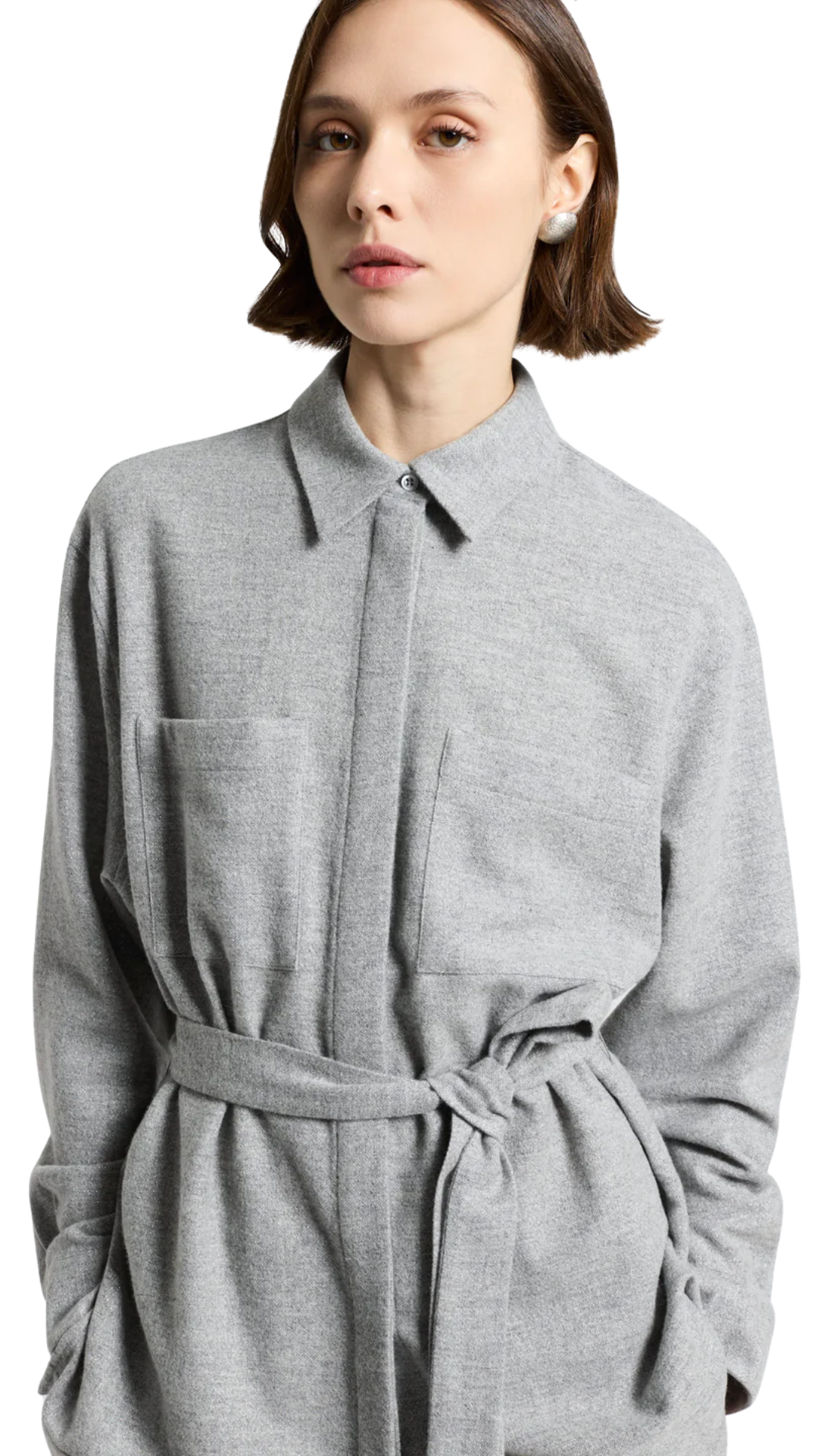 Carded Cashmere Wool Gauze Shirt