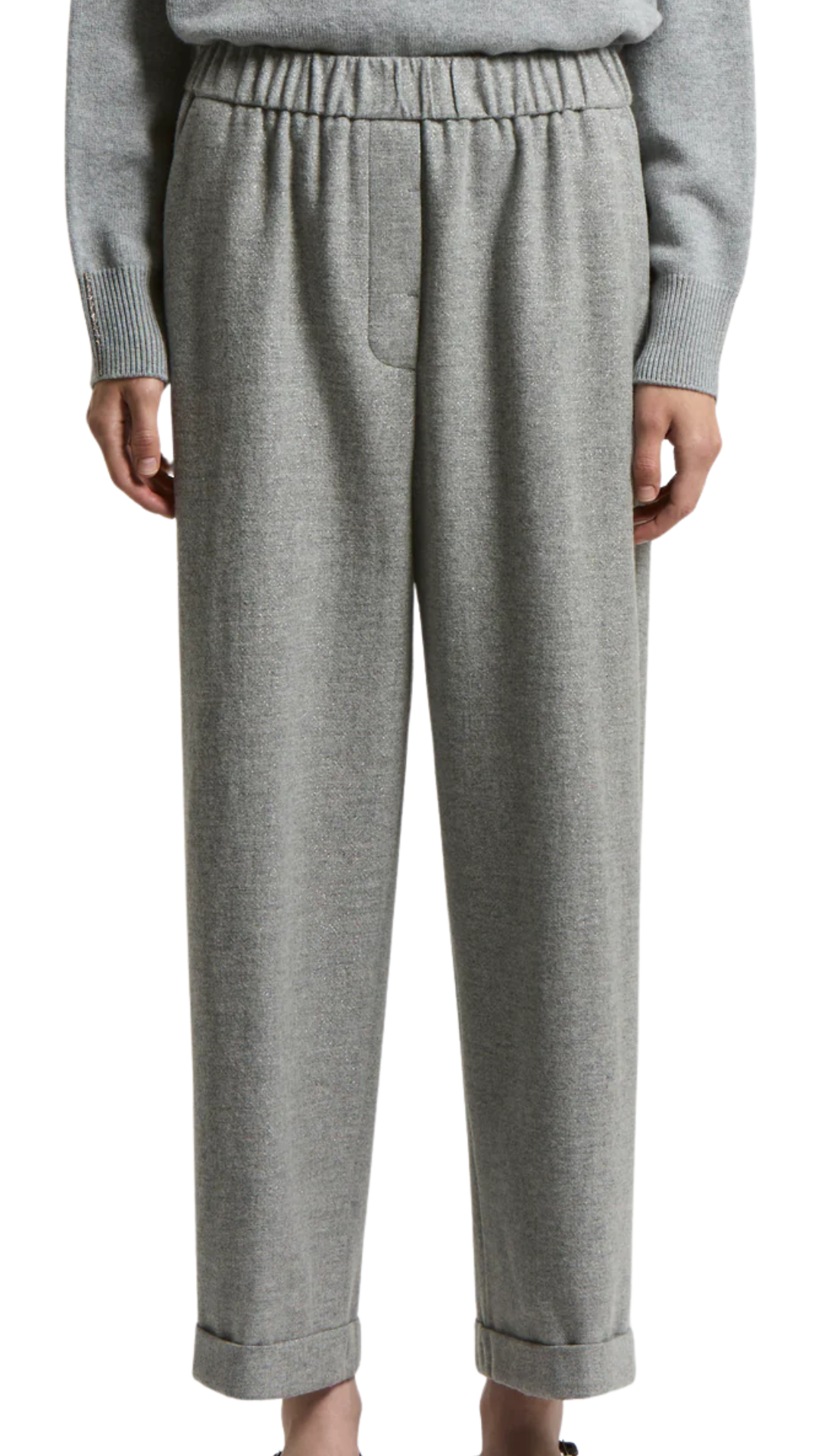 Carded Cashmere Wool Gauze Trousers