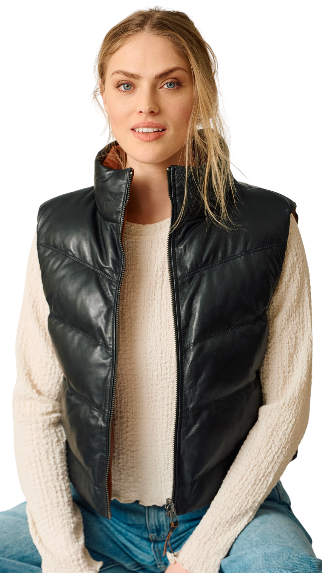 Ellen Reversible Leather Vest