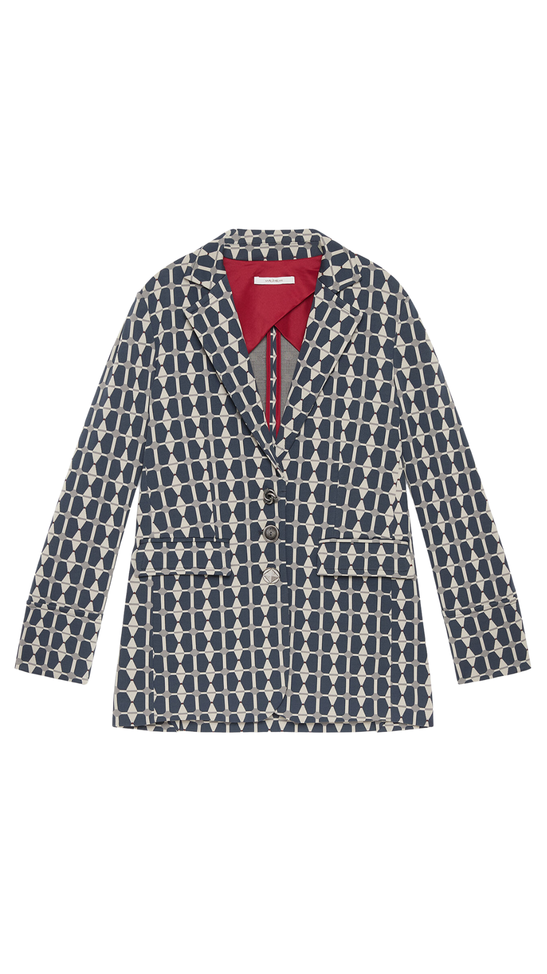 Geometric Jacquard Blazer