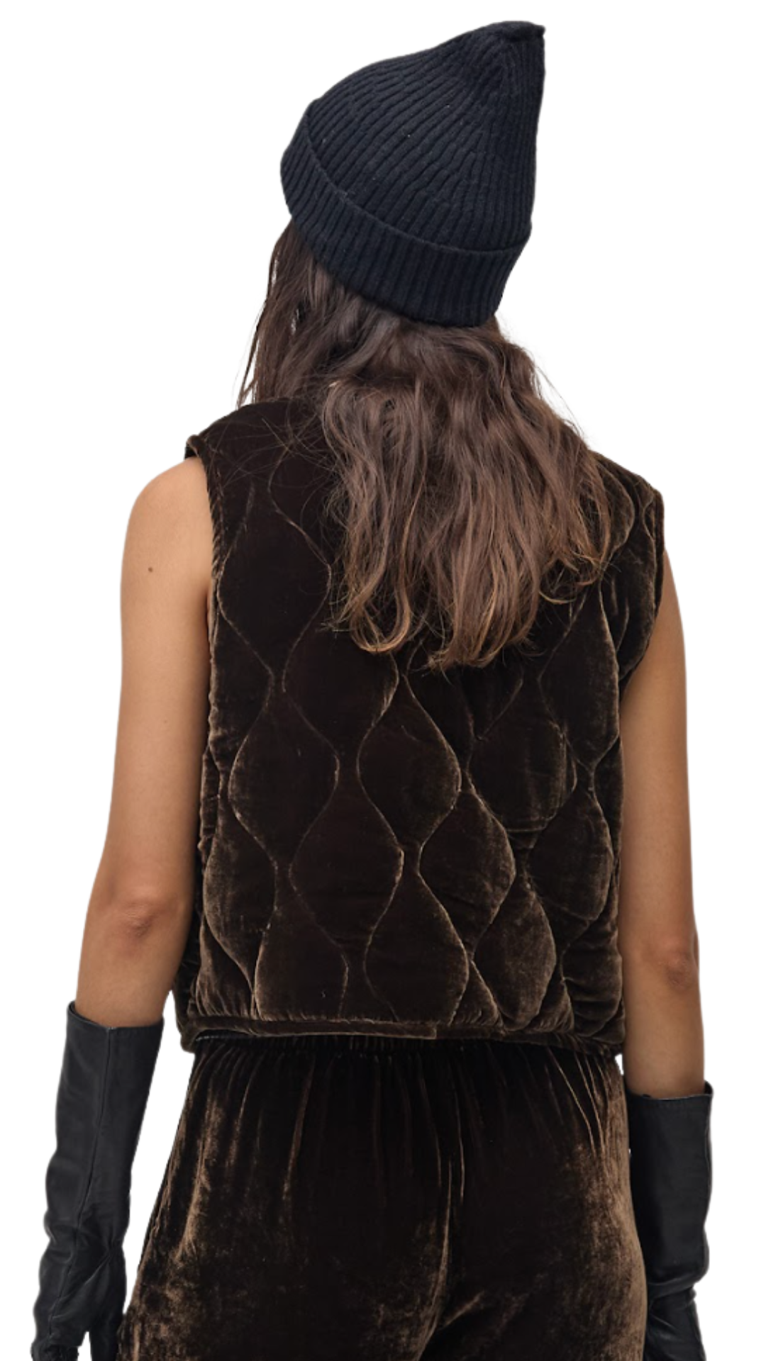 Chocolate Waves Quilted Vest