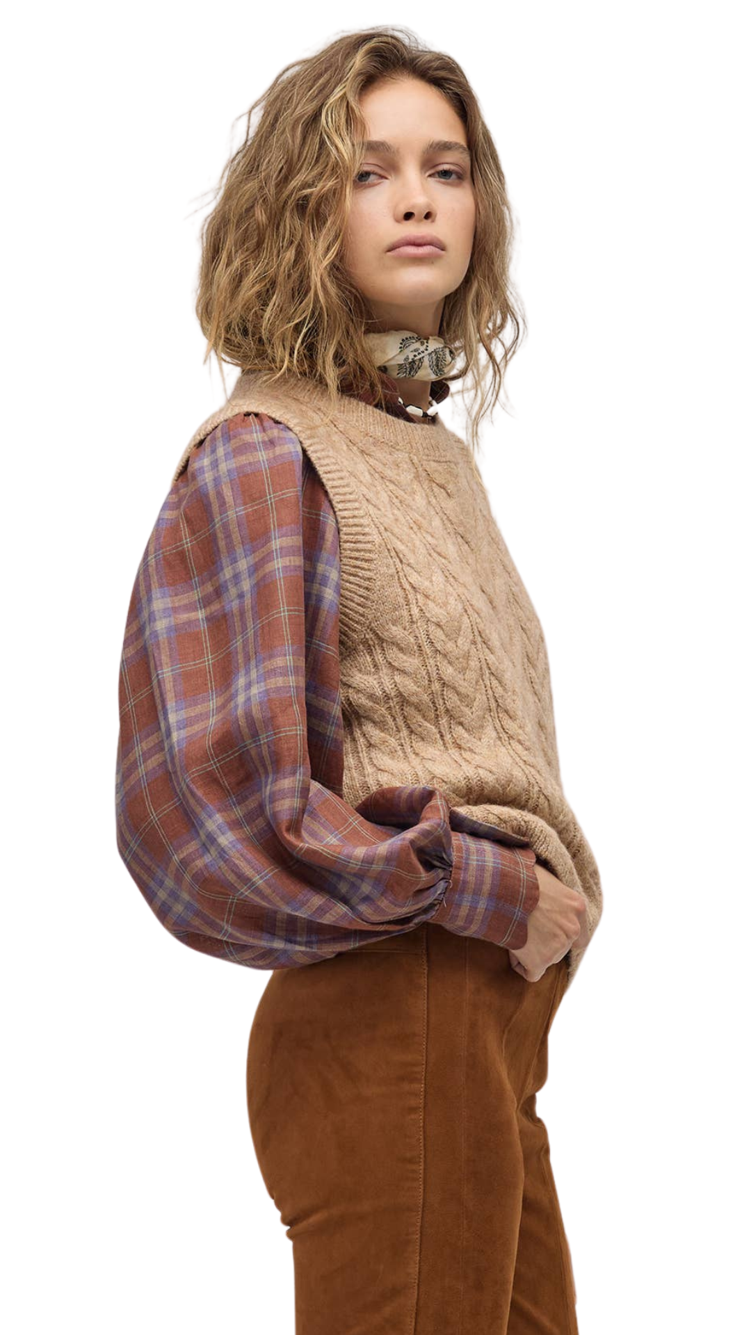 Otto Knitted Vest - Camel