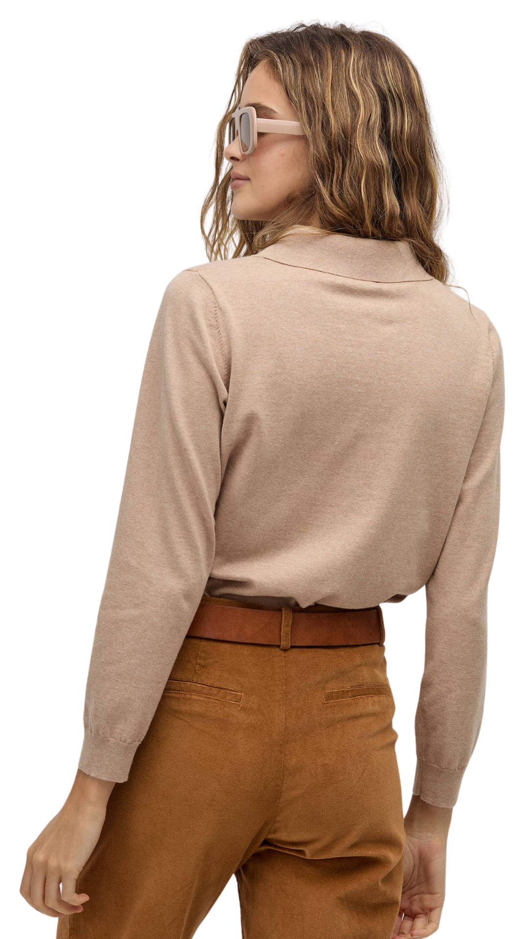 Camel College Polo Sweater