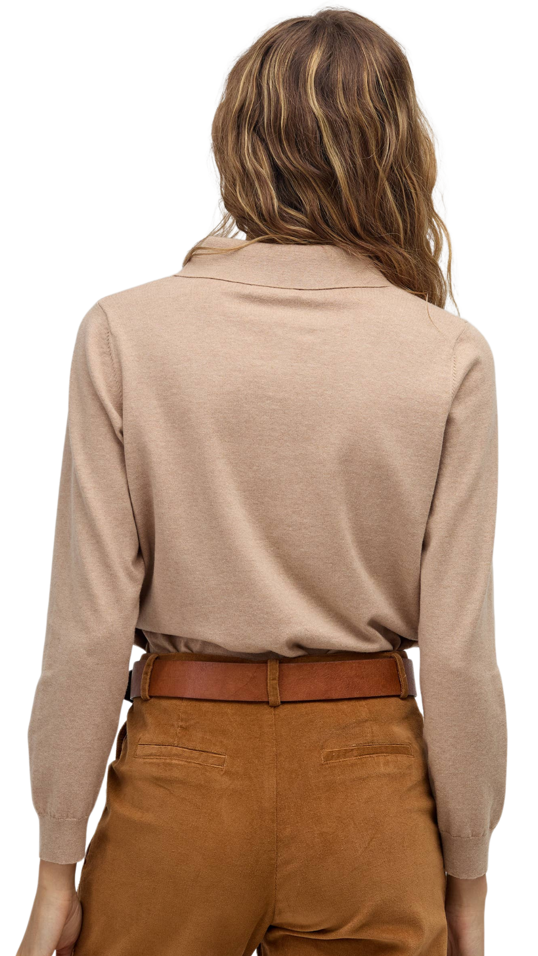 Camel College Polo Sweater