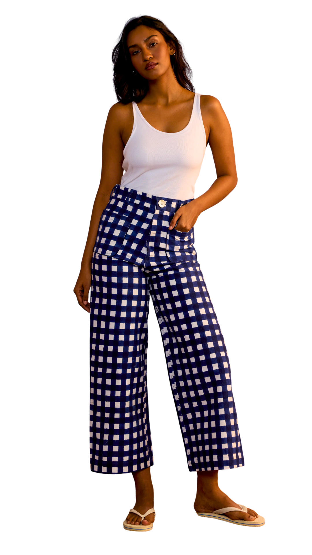 Gingham Print Disco Pants