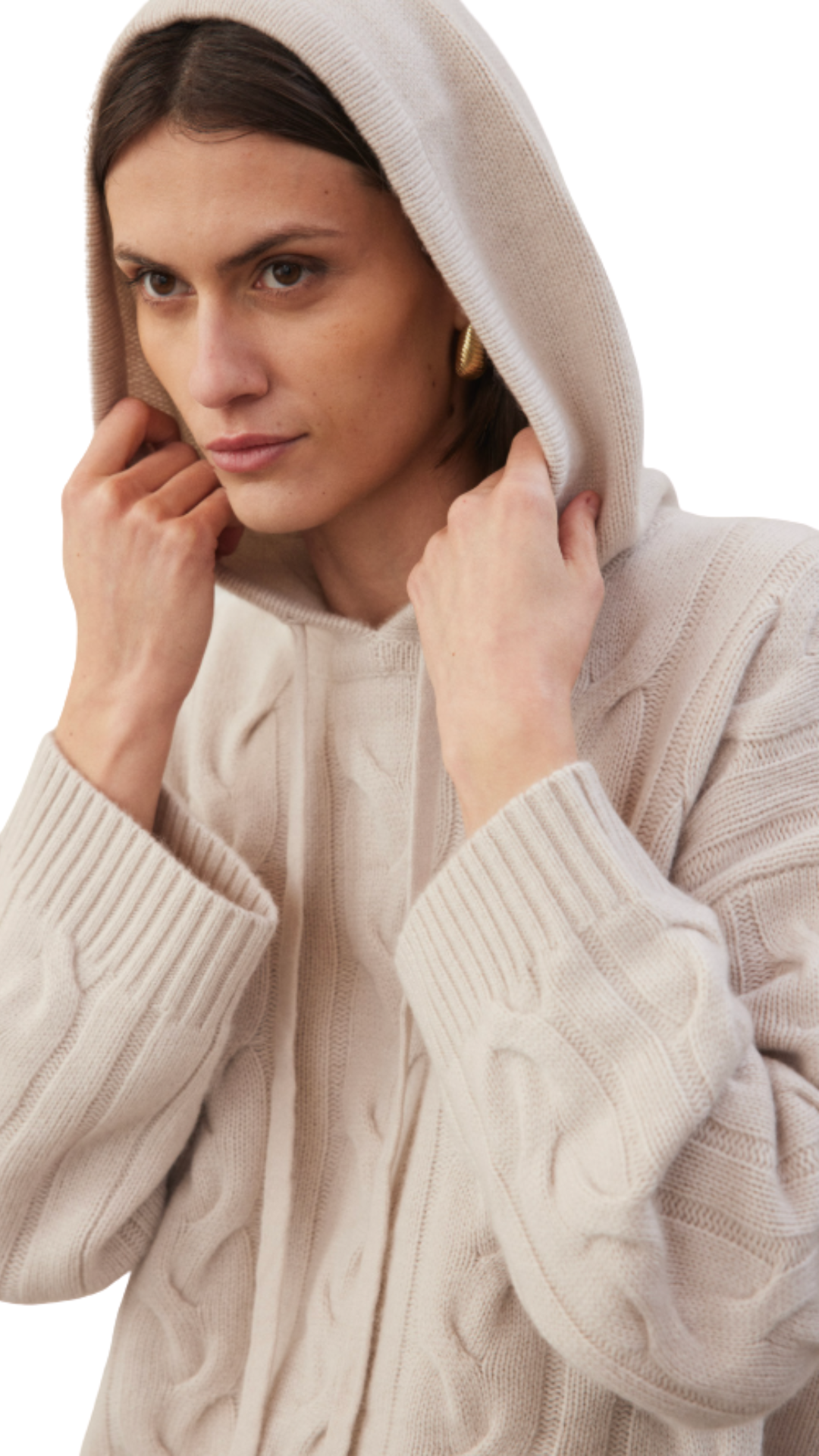 Marigold Cable Knit Hoodie