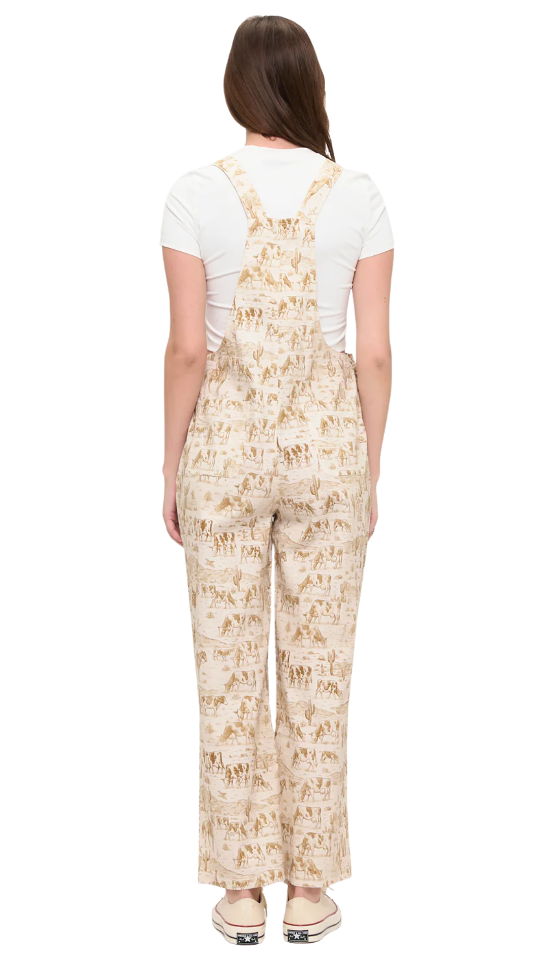 Vintage Western Ranch Print Overalls