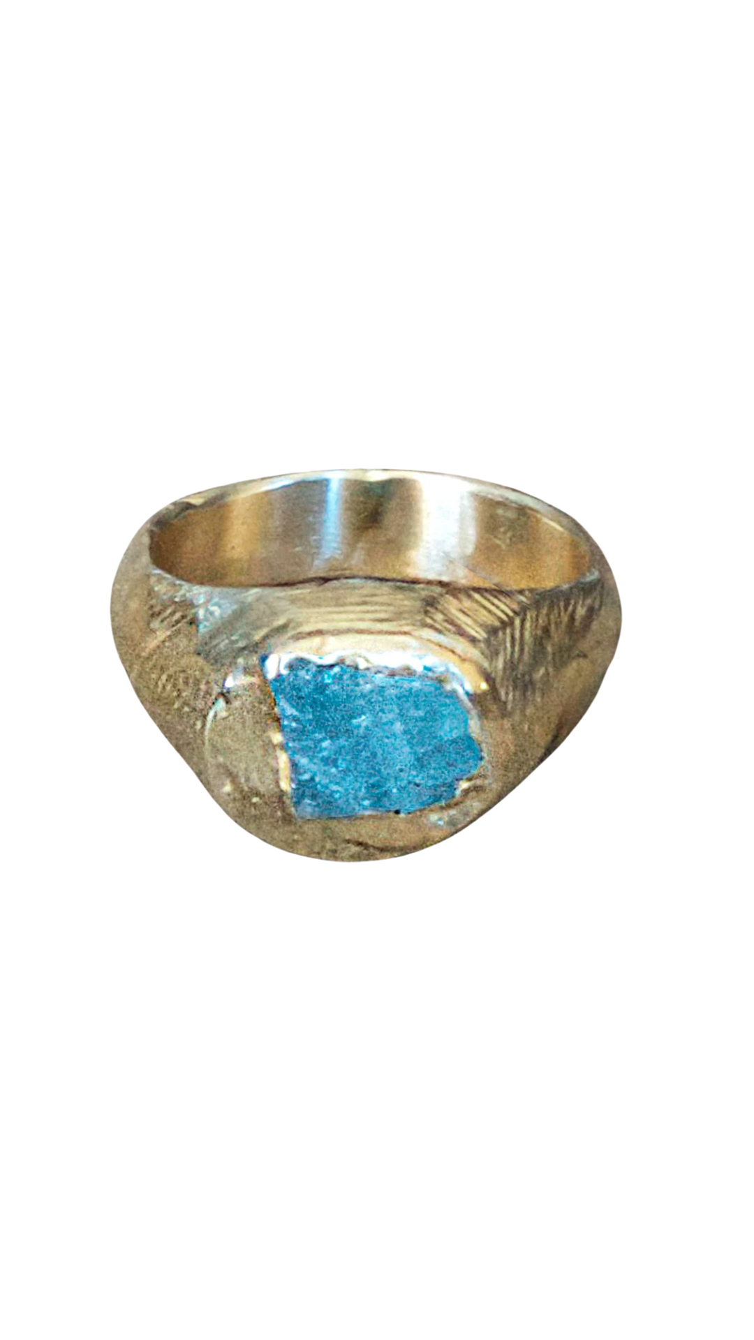 Aquamarine Guardian Signet Ring