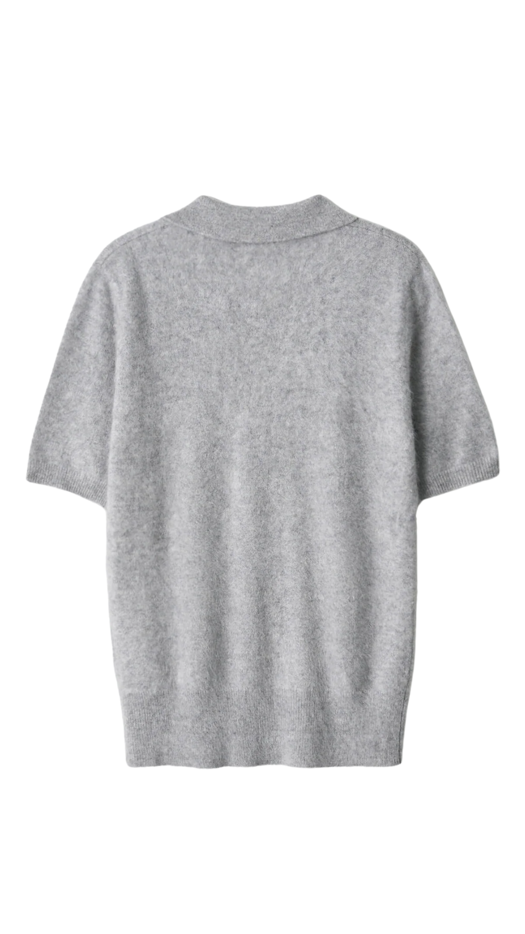 Grey Pearl Brushed Cashmere Polo