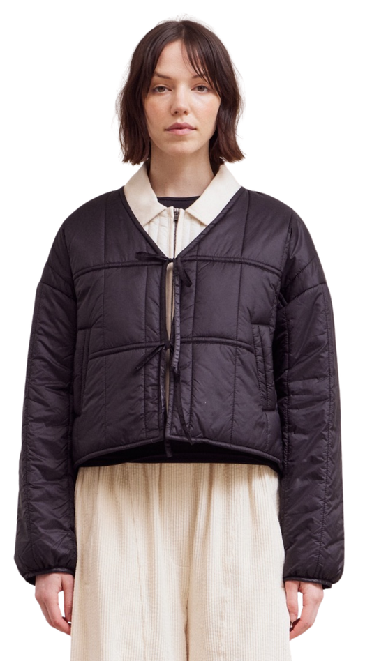 Front Tie Quilting Jacket