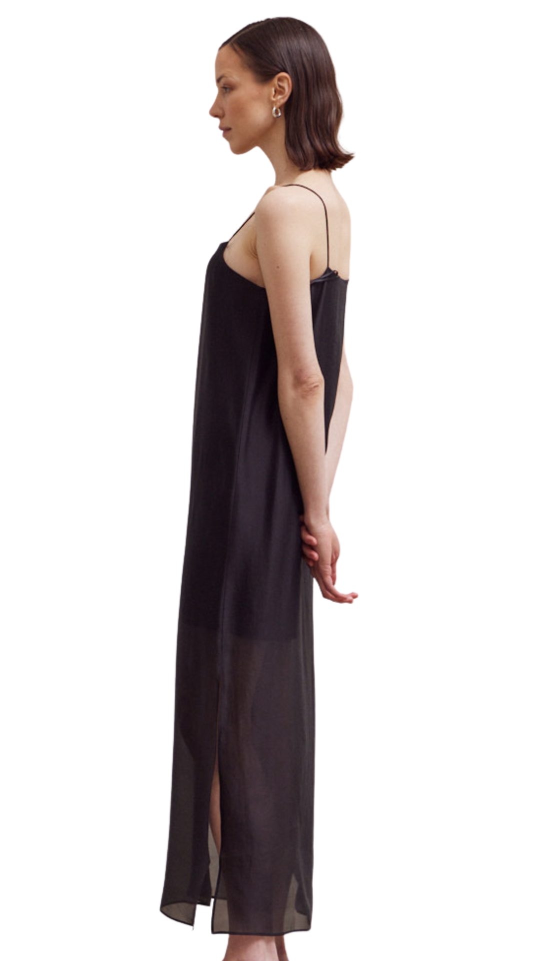 Sheer Spaghetti Strap Maxi Dress