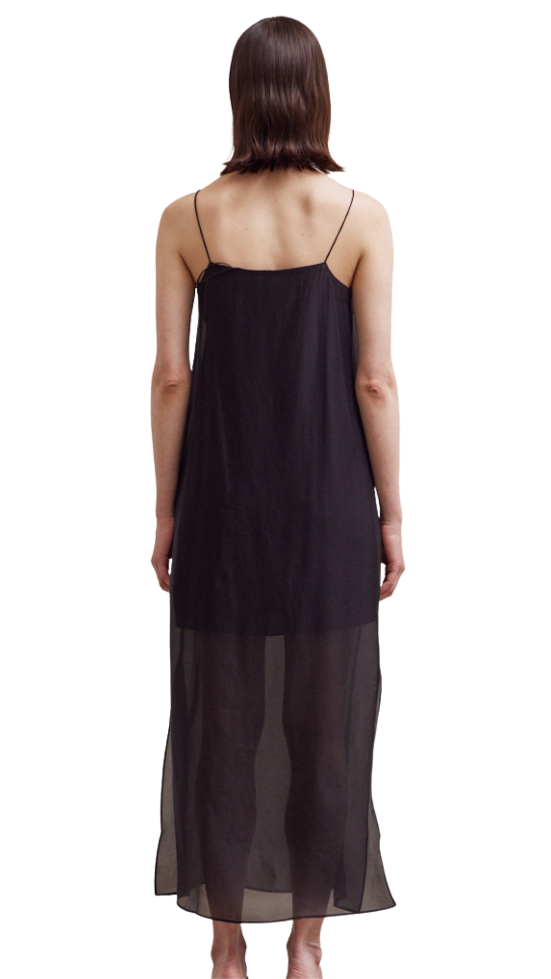 Sheer Spaghetti Strap Maxi Dress