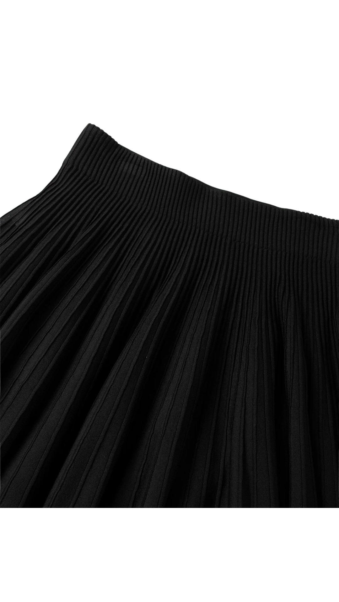 Sheer Pleated Midi Skirt
