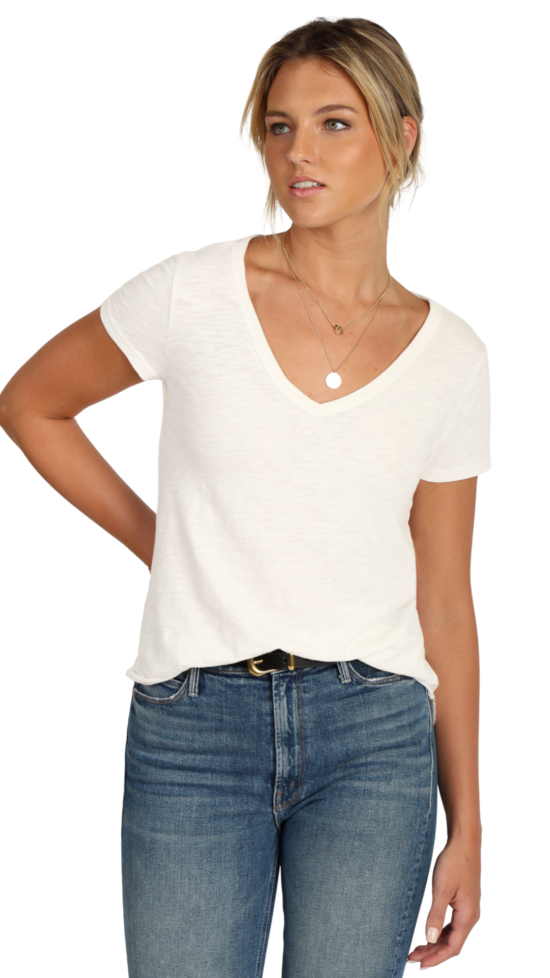 Modern Deep V-Tee
