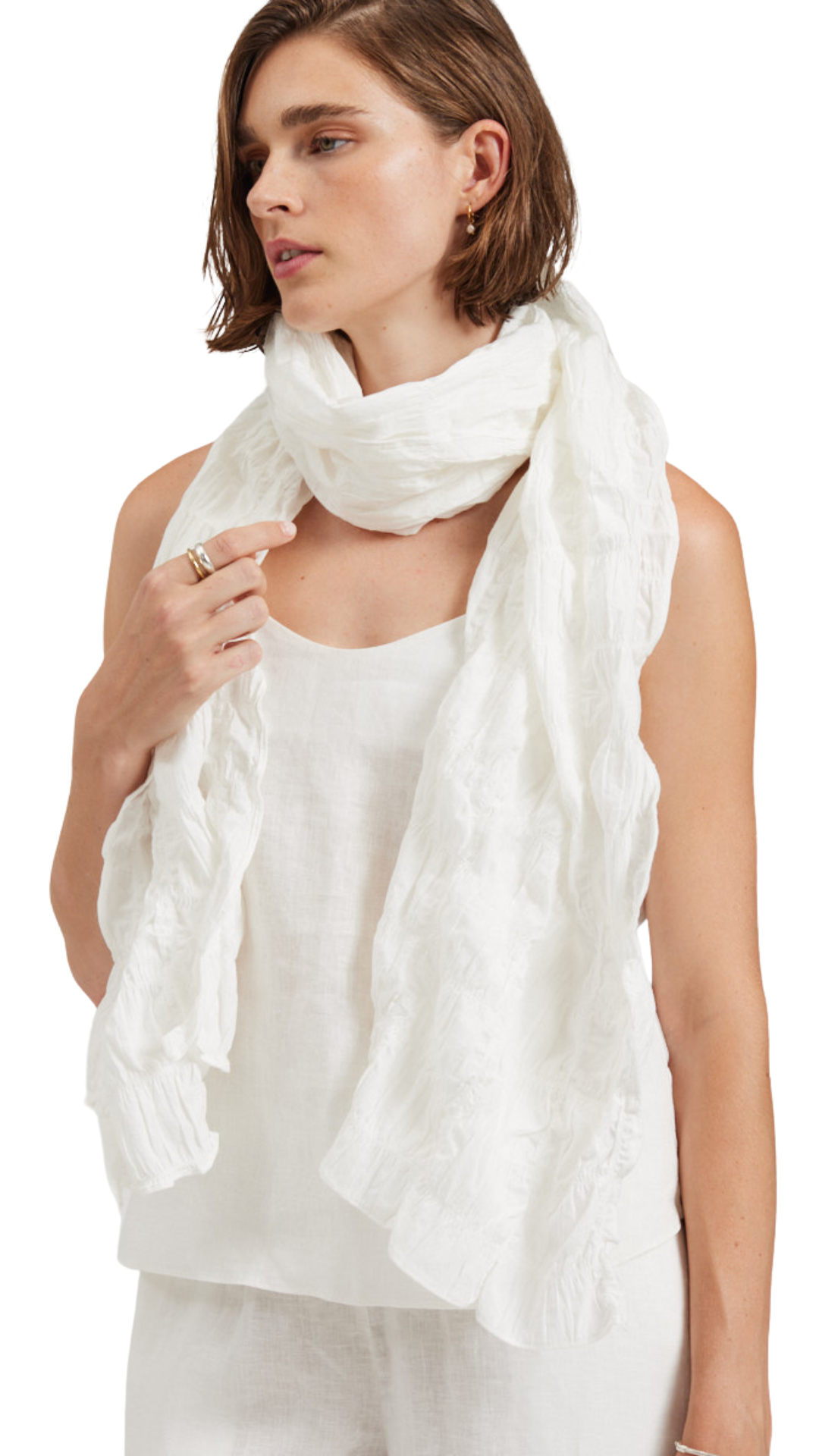 Textured Seersucker Scarf