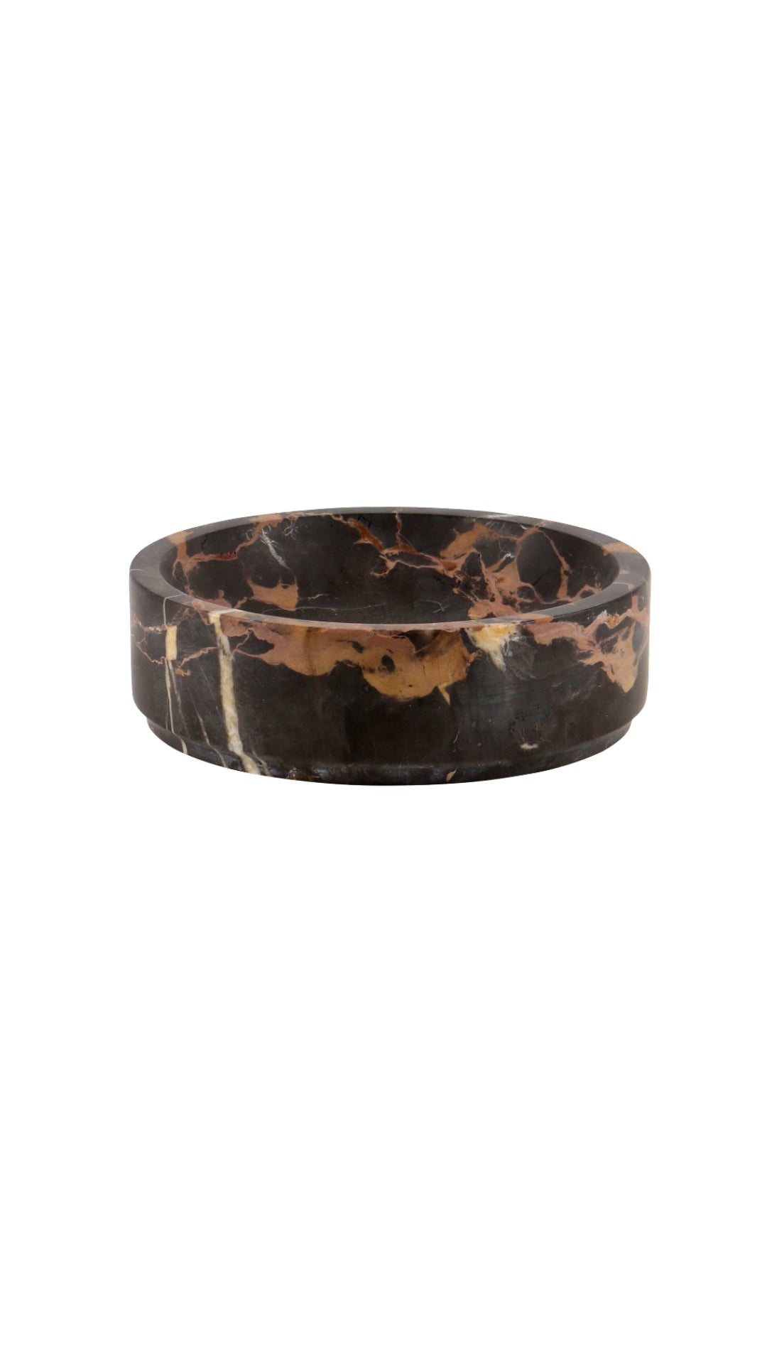Platanus Collection Black & Gold Marble 8" Honed Finish
