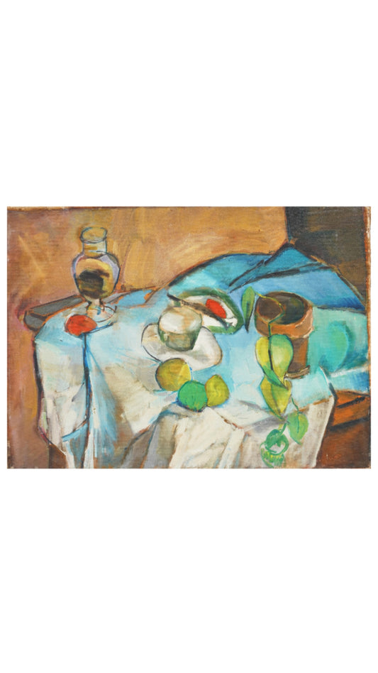 Antique American Modernist Abstract Still Life