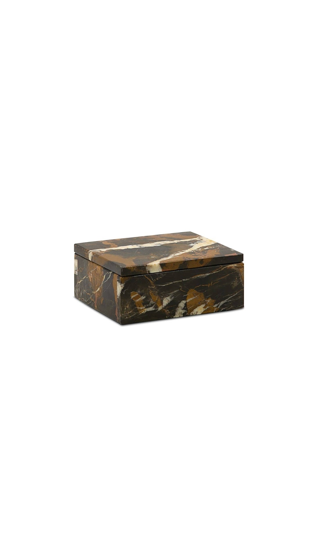 Asteria Collection 5" Black & Gold Marble Honed Finish Rect