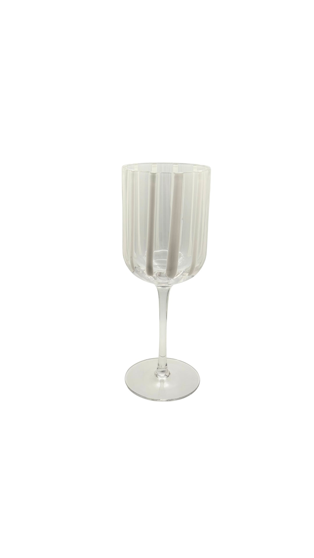 CXW53-3/W12 White Stripe Red Wine Glass