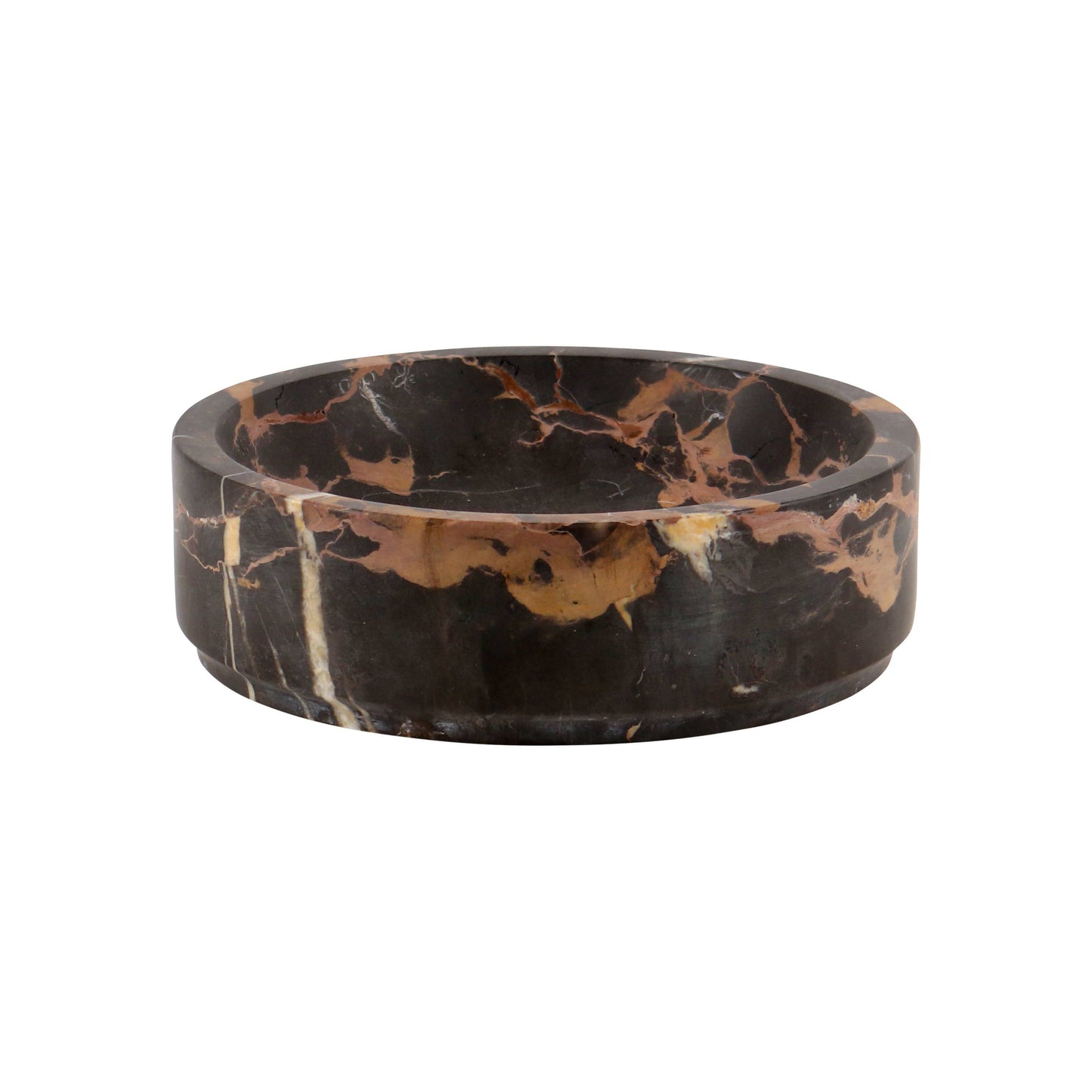 Platanus Collection Black & Gold Marble 8" Honed Finish