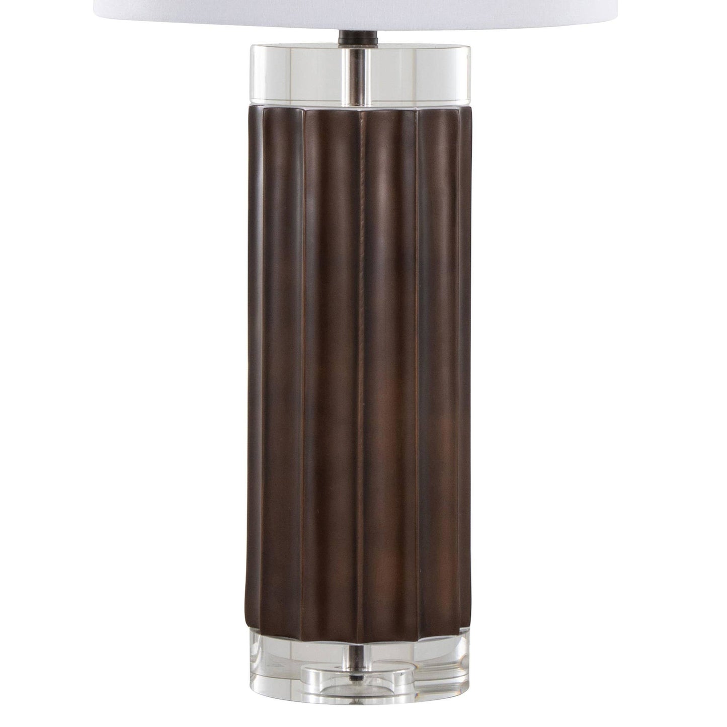 Cylinder Fluted 29.25" Polyresin Table Lamp