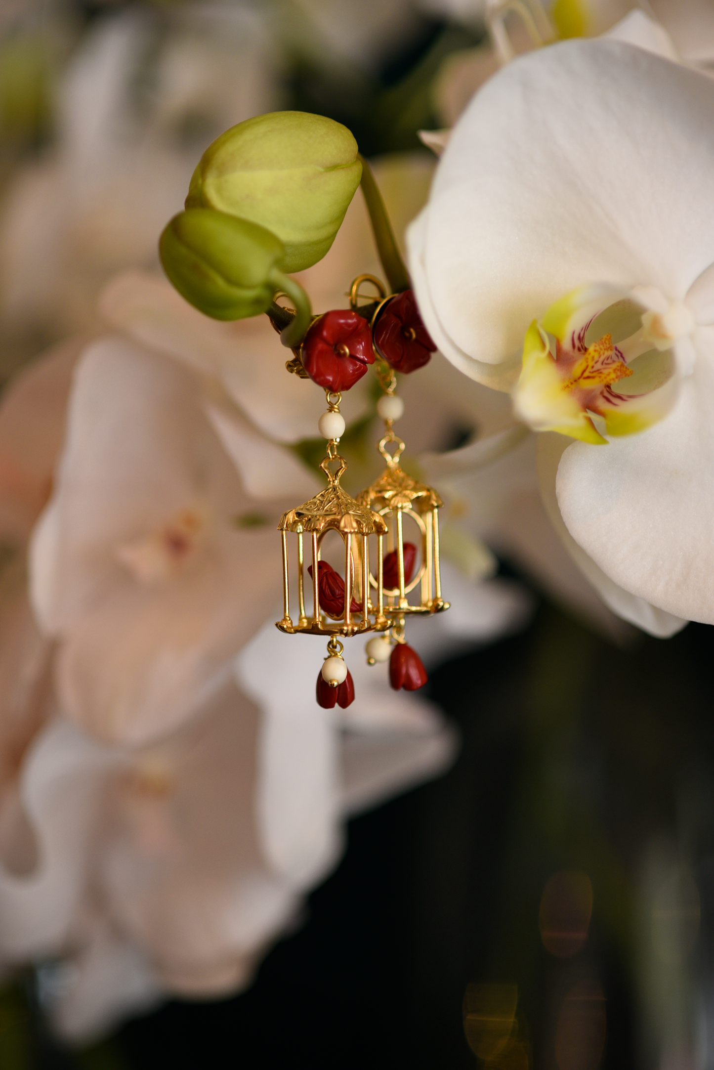 Pagoda Ruby Earrings