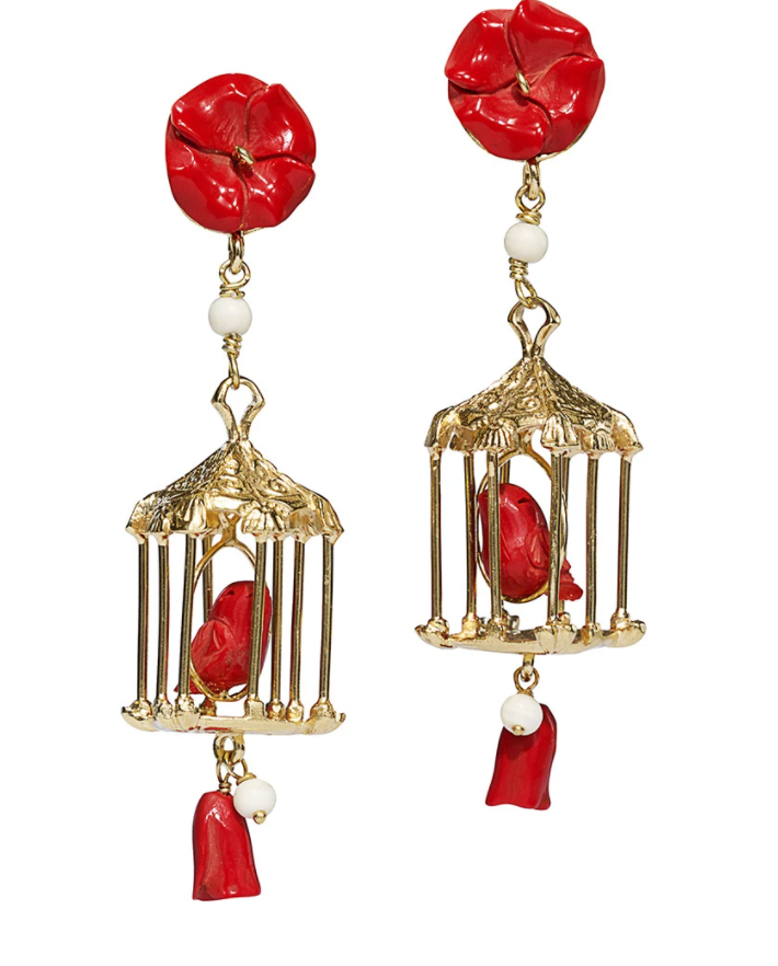 Pagoda Ruby Earrings
