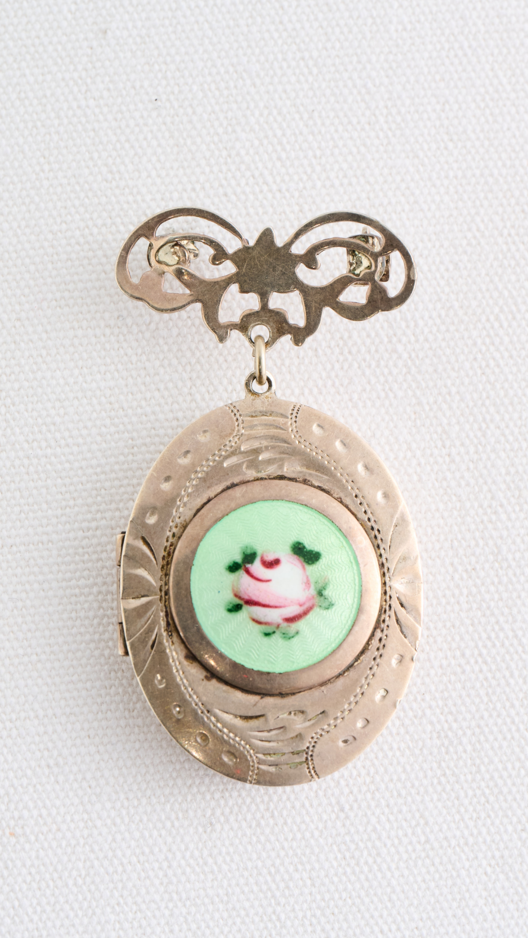 Sterling Locket With Enamel